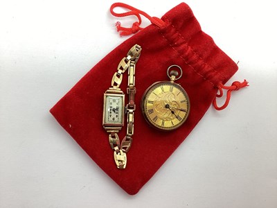 Lot 116 - A Decorative Fob Watch, the scroll engraved...