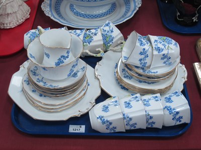 Lot 1217 - A Stafford Bone china Tea Service, decorated...