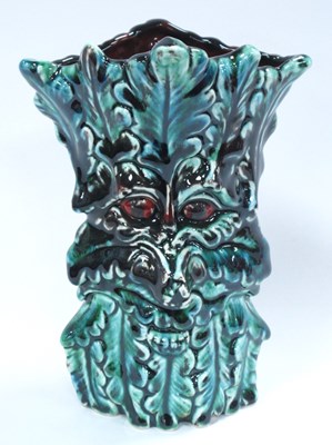 Lot 1243 - Anita Harris 'Green Man' Vase, gold signed,...