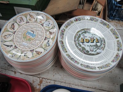 Lot 1116 - Wedgwood Calendar Plates 1971-2009 (39)