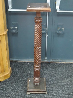 Lot 1481 - A XIX Century Mahogany Bed Post, converted to...