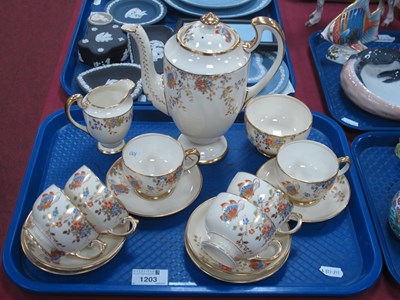 Lot 1203 - Grosvenor China Coffee Service, with foliage...