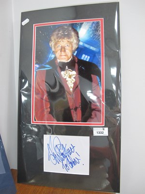 Lot 1332 - Dr Who, John Pertwee Autograph, blue pen...