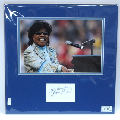 Lot 1255 - Little Richard Autograph, blue pen signed...