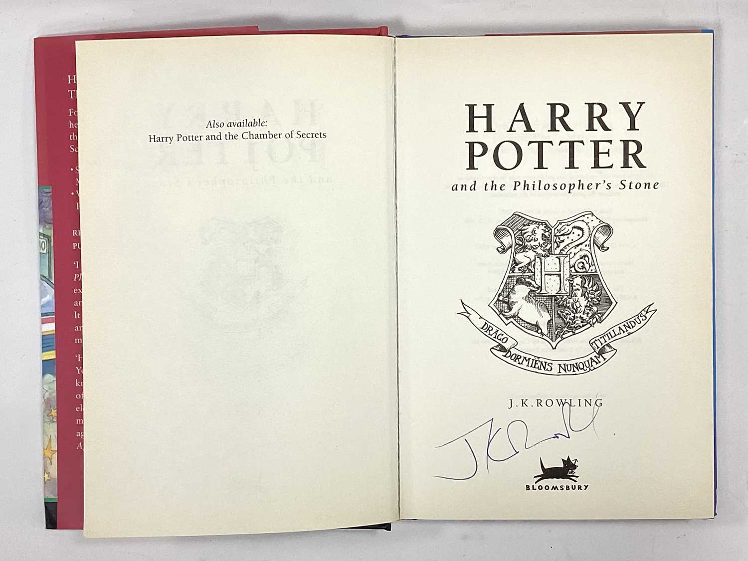 Lot 1395 - J.K. Rowling Autograph, blue pen signed...