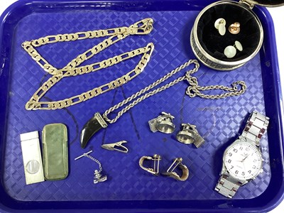 Lot 46 - A Cigar Cutter, cufflinks and Mexican style...