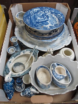 Lot 1054 - Blue & White Pottery, including Copeland...