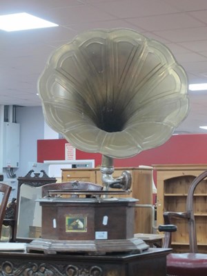 Lot 1529 - HMV Table Top Gramophone, of octagonal form,...