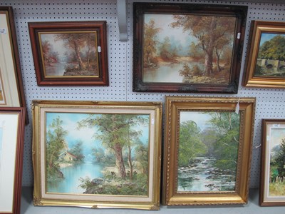 Lot 1440 - Evans, Wooded River Landscape, impasto on...