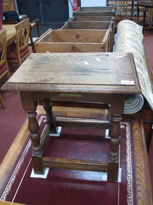 Lot 1499 - XVII Century Style Oak Joint Stool, with...