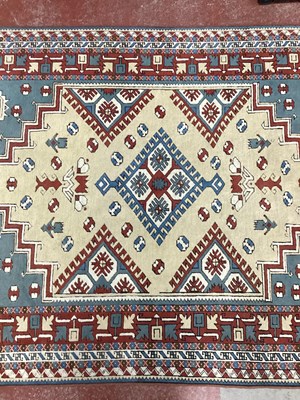 Lot 1535 - A Persian Style Wool Rug, the centre with...