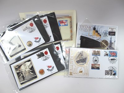 Lot 1359 - Titanic, F.D.C's including badges, five dollar...