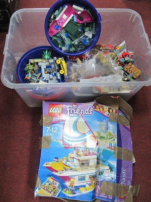 Lot 1078 - A Box of part built and loose Lego builds and...