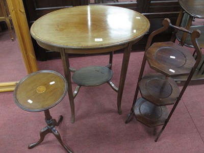 Lot 1516 - Edwardian Inald Oval Shaped Occasional Table,...