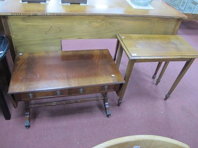 Lot 1523 - Oak Side Table, with tapering legs and spade...