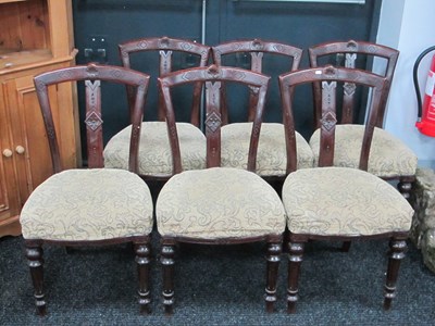 Lot 1511 - Set of Six XIX Century Walnut Dining Chairs,...