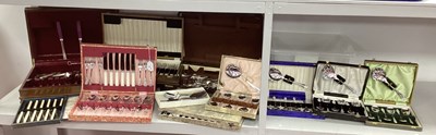 Lot 48 - Assorted Cased Sets of Cutlery, including...