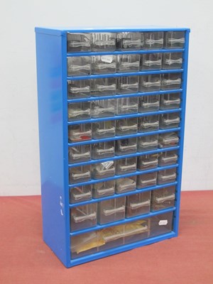 Lot 333 - A Raaco Metal Storage Box with 45 Plastic...