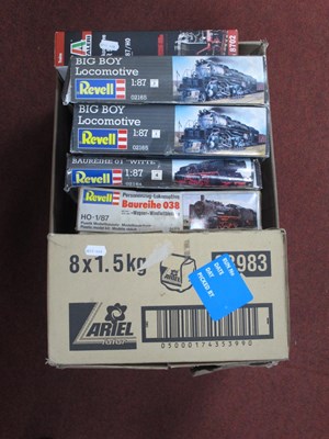 Lot 434 - Six Boxed Plastic Locomotive Kits, comprising,...