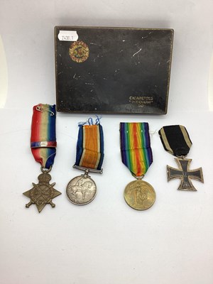 Lot 443 - WWI Trio of British Medal, comprising 1914-15...