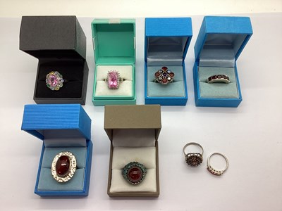 Lot 258 - Modern QVC, Diamonique and Other Hallmarked...