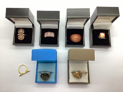 Lot 260 - Modern TGGC, QVC and Other "925" Dress Rings,...