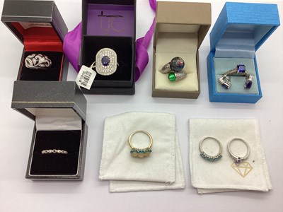 Lot 280 - A Collection of Modern Dress Rings, to include...