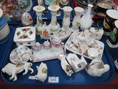 Lot 1210 - Crested Minesweeper, yacht, lion etc, ceramic...