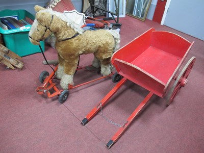 Lot 1135 - A Large Scale 1950's/60's Pull Along Horse and...