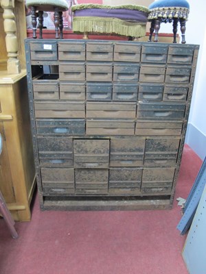 Lot 1561 - Industrial Metal Tool Cabinet by N Brown Eagle...