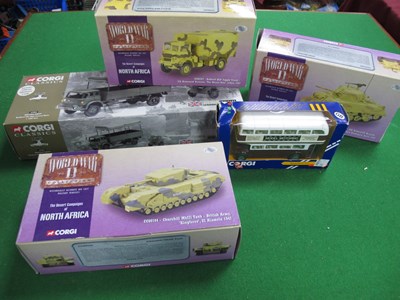 Lot 699 - Four Corgi diecast model military vehicles to...