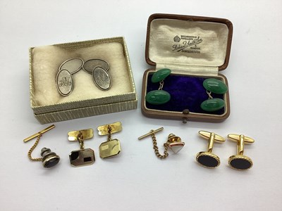 Lot 140 - A Pair of Hallmarked Silver Cufflinks,...