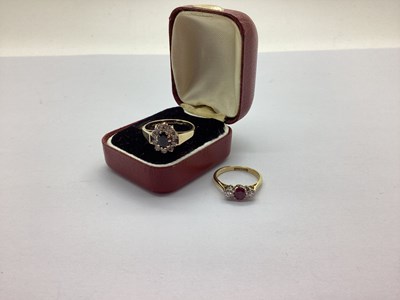 Lot 247 - A Diamond Set Three Stone Ring, claw set,...