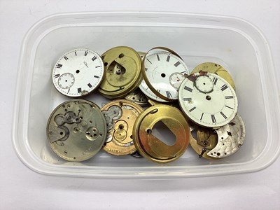 Lot 126 - Pocket Watch Dials / Movements, etc (spares /...