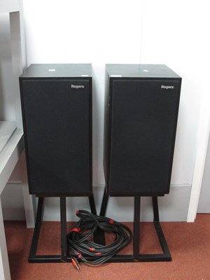 Lot 421 - Pair of Rogers LS6 Speakers, includes stands...