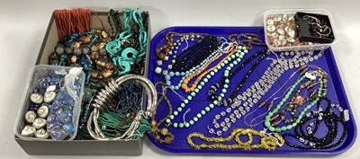Lot 45 - A Collection of Glass Bead Necklaces, to...