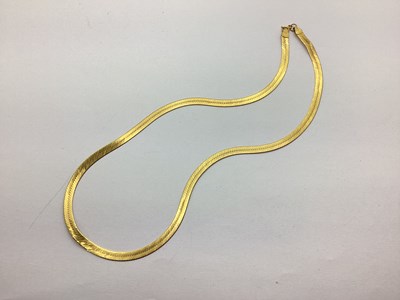 Lot 199 - A 9ct Gold Smooth Link Necklace, (altered clasp).