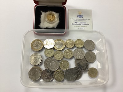 Lot 572 - Royal Mint 1997 Fine Gold Proof Guernsey £25...