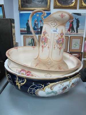 Lot 1444 - Crown Devon Blush Ivory Toilet Jug and Bowl,...