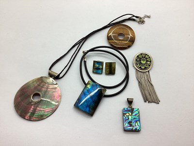 Lot 183 - Modernist Style Labradorite Rectangular Panel...