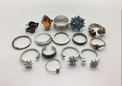 Lot 264 - "925" and Other Modern Dress Rings, including...