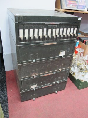 Lot 1529 - Green Painted Laboratory Industrial Cabinet,...