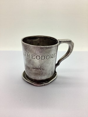 Lot 88 - A Hallmarked Silver Christening Mug, engraved '...