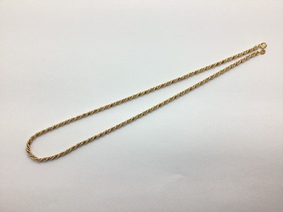 Lot 203 - A 9ct Gold Two Colour Ropetwist Chain, of...