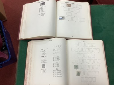 Lot 573 - New Age Stamp Albums Vol 1 and 2, sparsely...