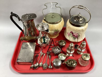 Lot 35 - Assorted Plated Cruet Items, two decorative...