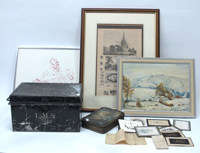 Lot 1296 - Mary Oakes Painting on Board Hawes, signed and...