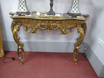 Lot 1607 - XVIII Century Style French Gilt Rococo Console...