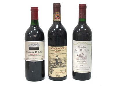 Lot 1419 - Wine - Cordier Chateau Bel Air Bordeaux 1987,...