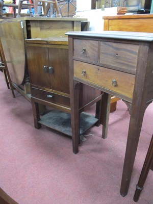 Lot 1566 - XX Century Mahogany Sewing Table, with a...